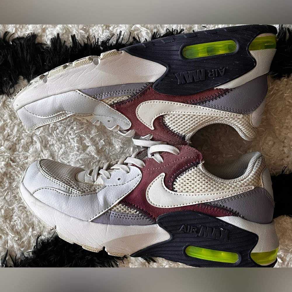 Purple and neon Nike air max excee